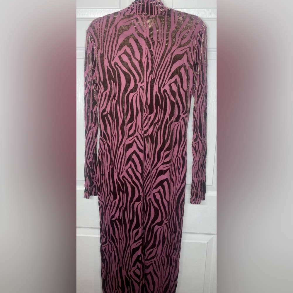 Fashion Nova Running Wild Mesh Maxi Dress - Pink/combo 3X NWT - Picture 5 of 6